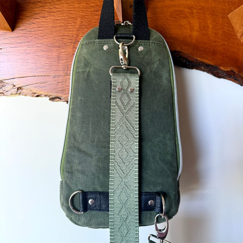 Handmade shell sling bag | Wide adjustable strap | Fits everything