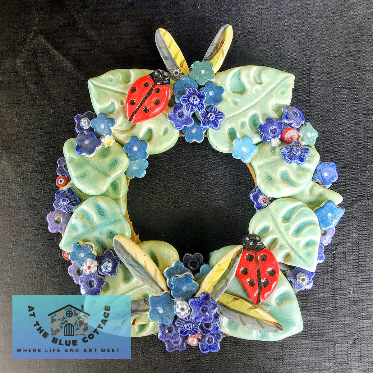 Ceramic Mosaic Garden Wreath