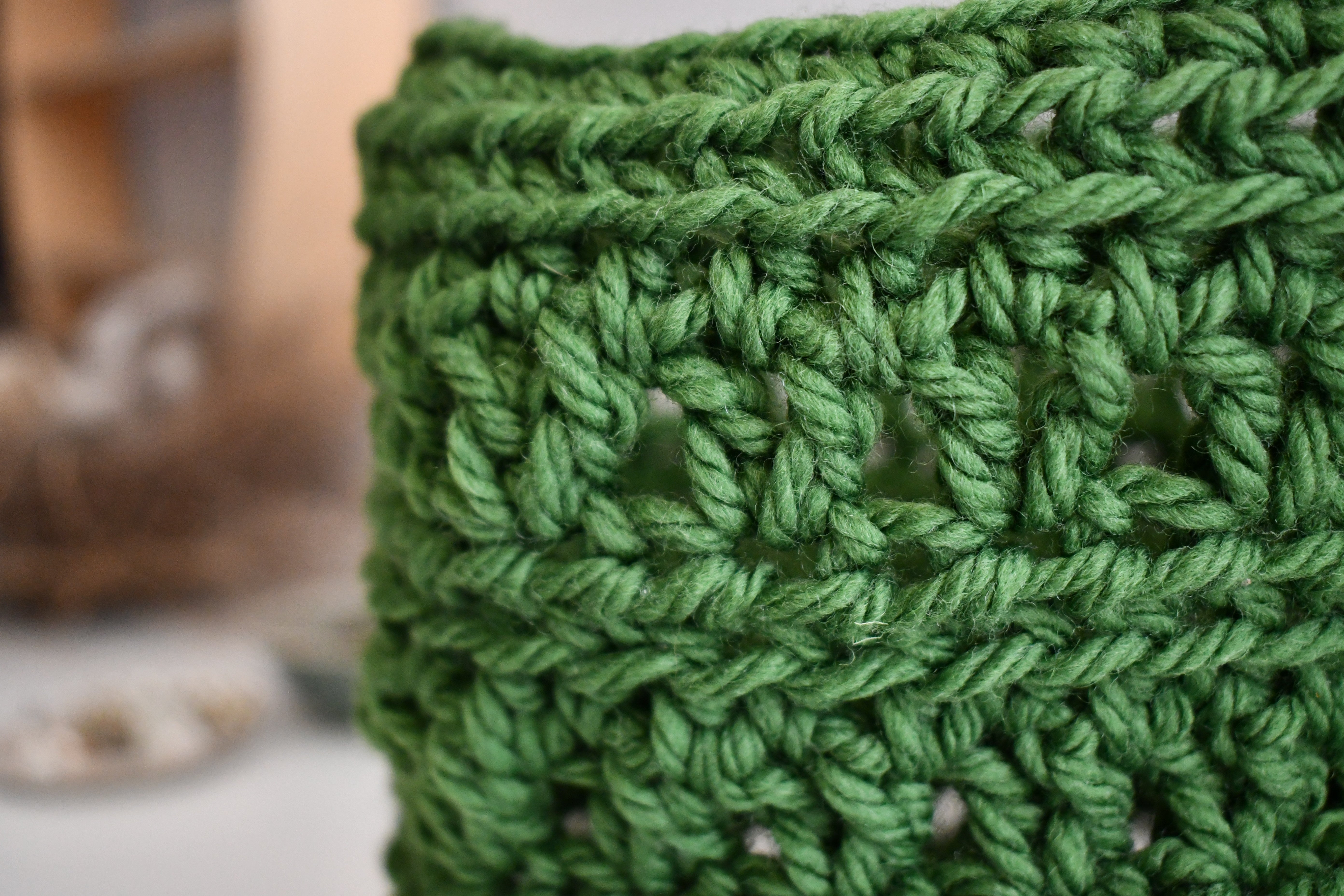 Handmade Crochet Cowl Neck Warmer Green