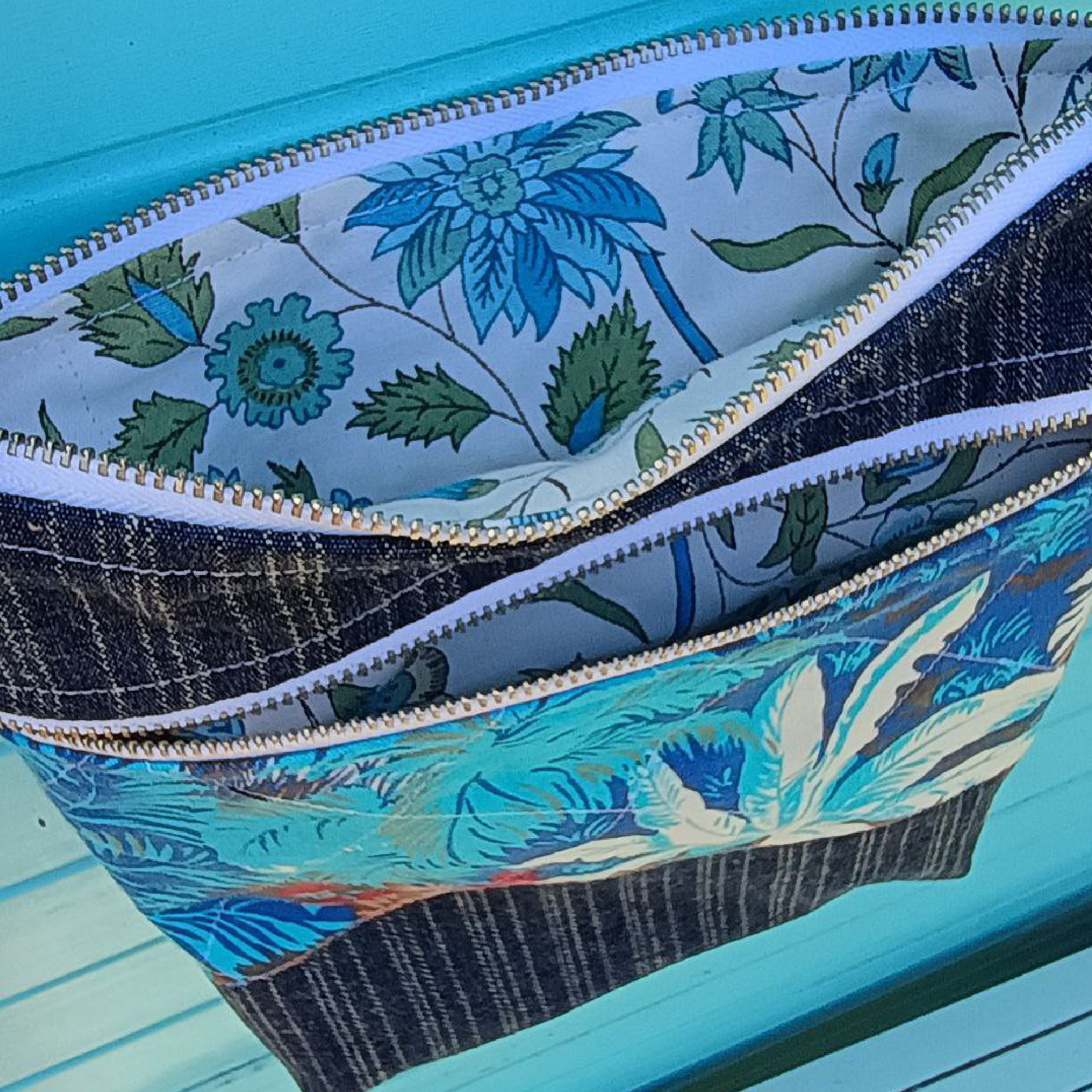 Hawaiian Star Handmade Crossbody Bag Upcycled Vintage Fabrics & Denim