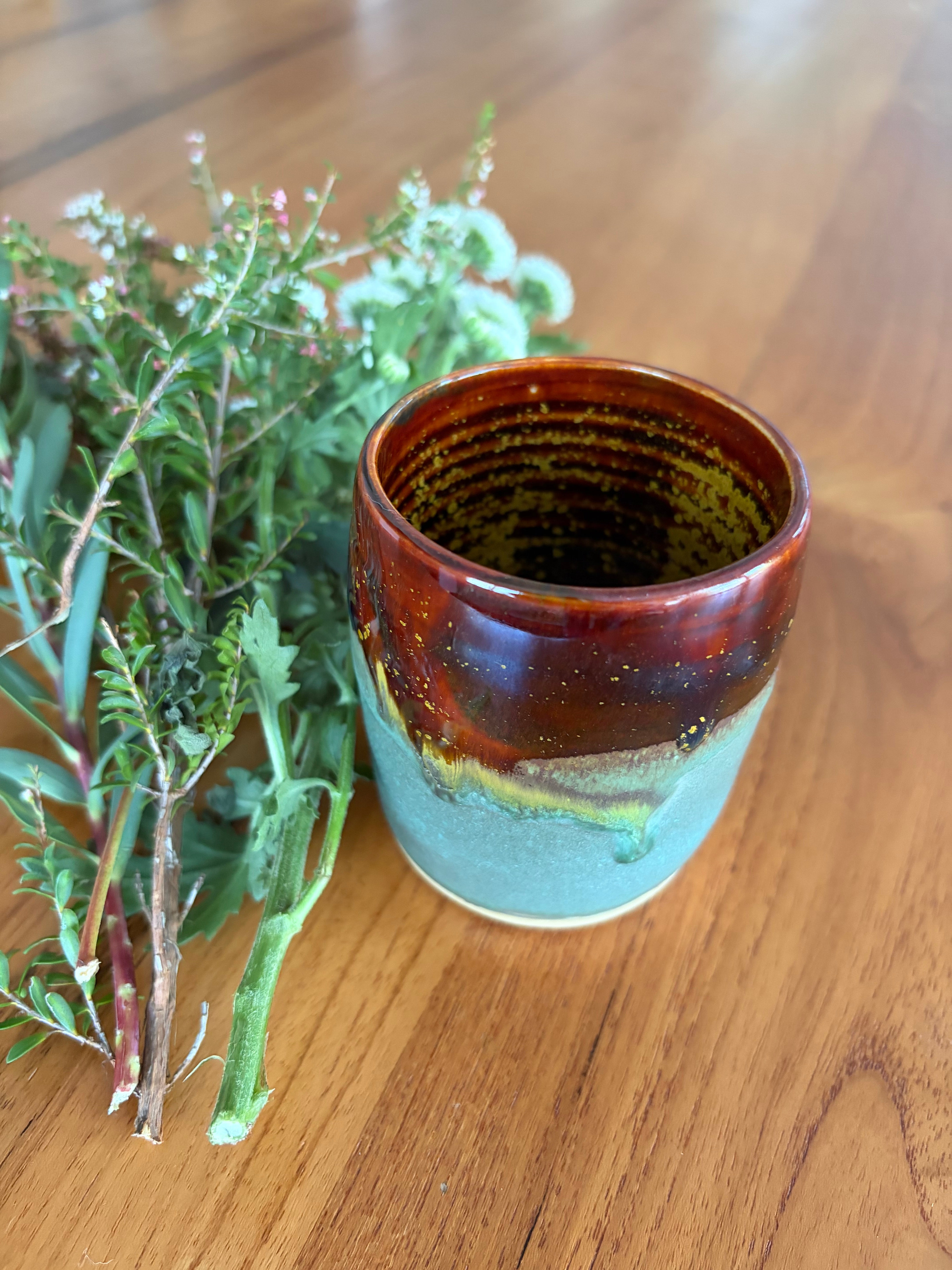 Handmade Australian Clay Vase - Earthy Tones