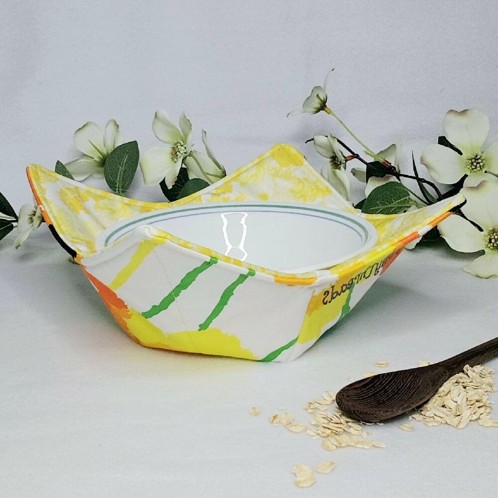 Hot/Cold Cozy Bowl Holder - Sunny Flowers