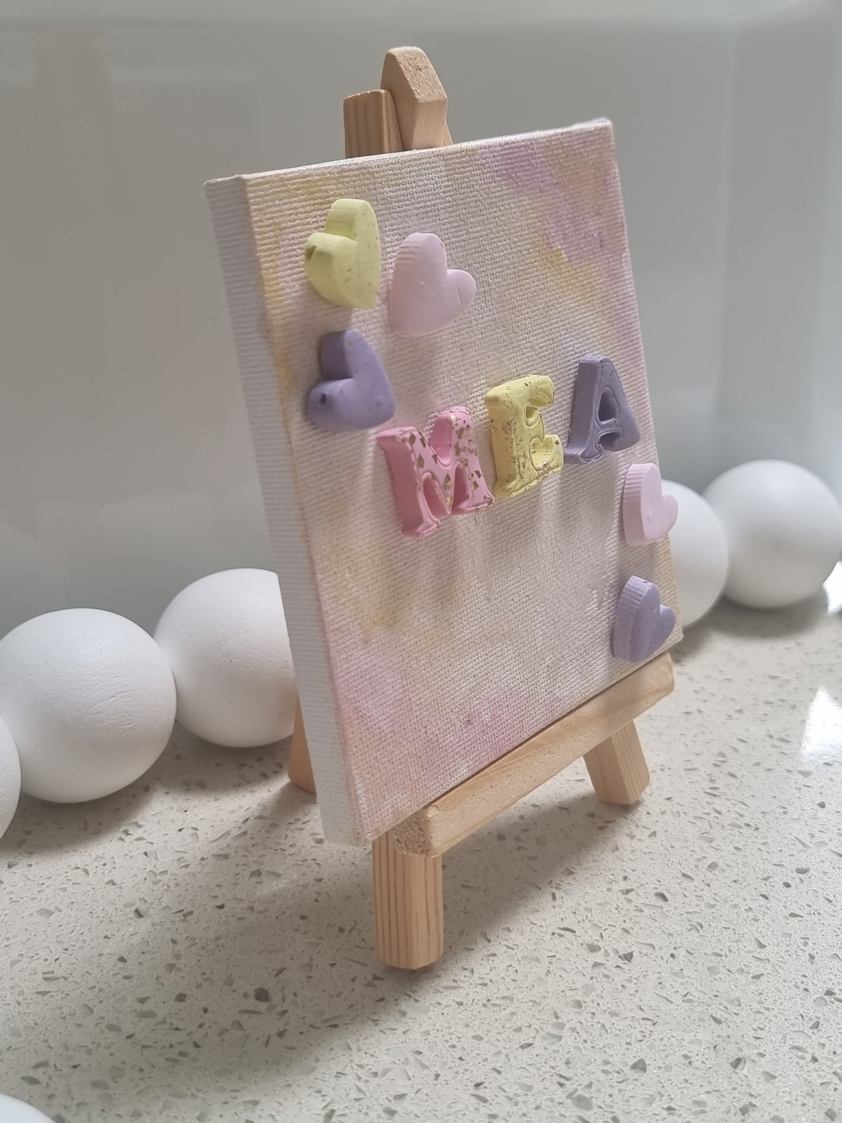 Name Tile Girls - Canvas and Easel bundle