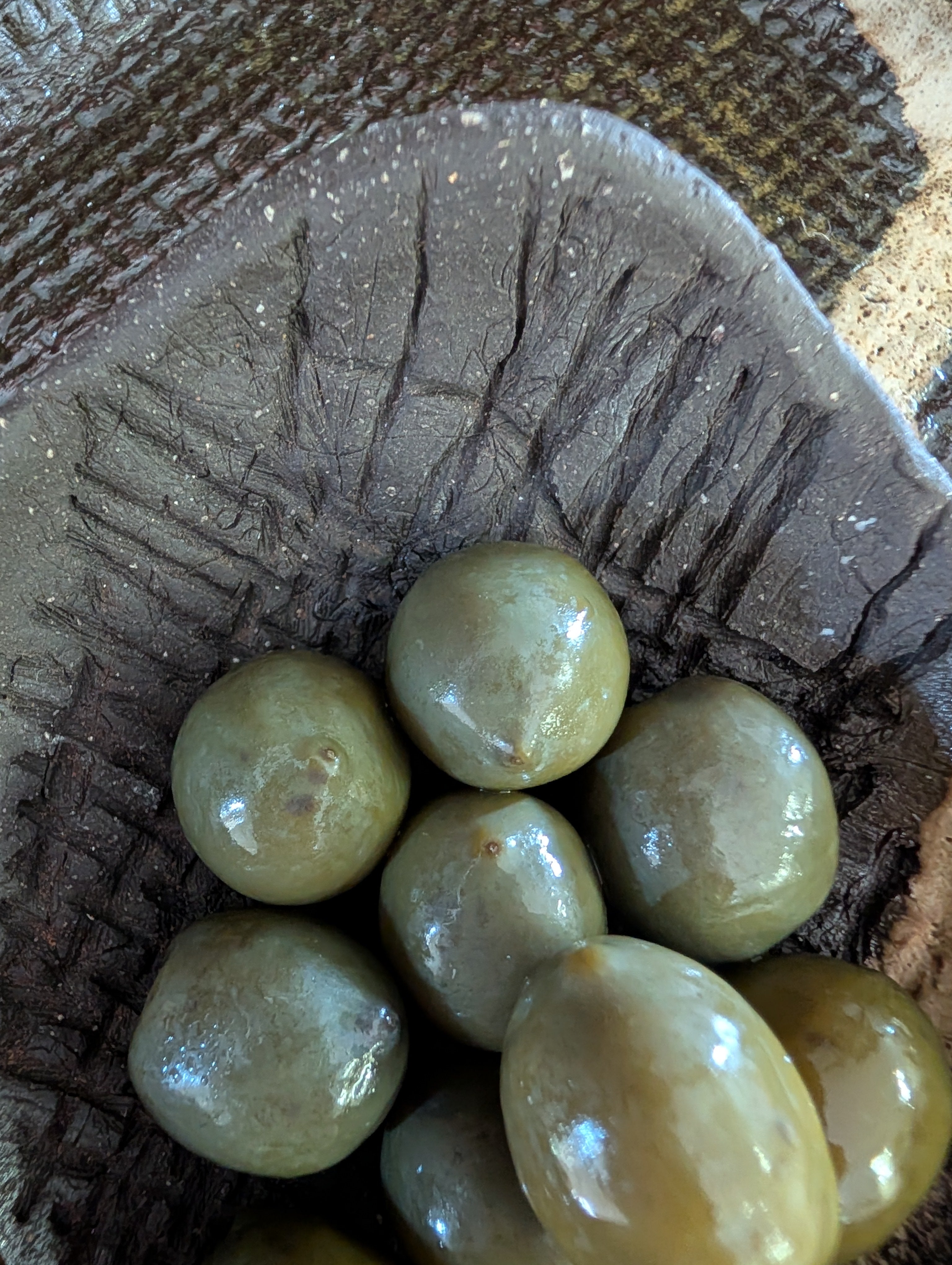 Small Handbuilt Ceramic Platter with Matching Bowl and Spoon - Rustic Stoneware Set