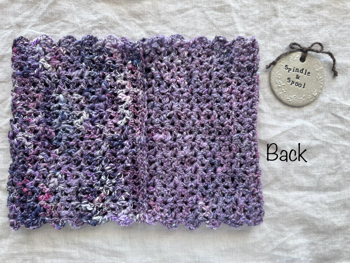 Handspun 'Mixed Berry' Merino & Silk  Crocheted Cowl