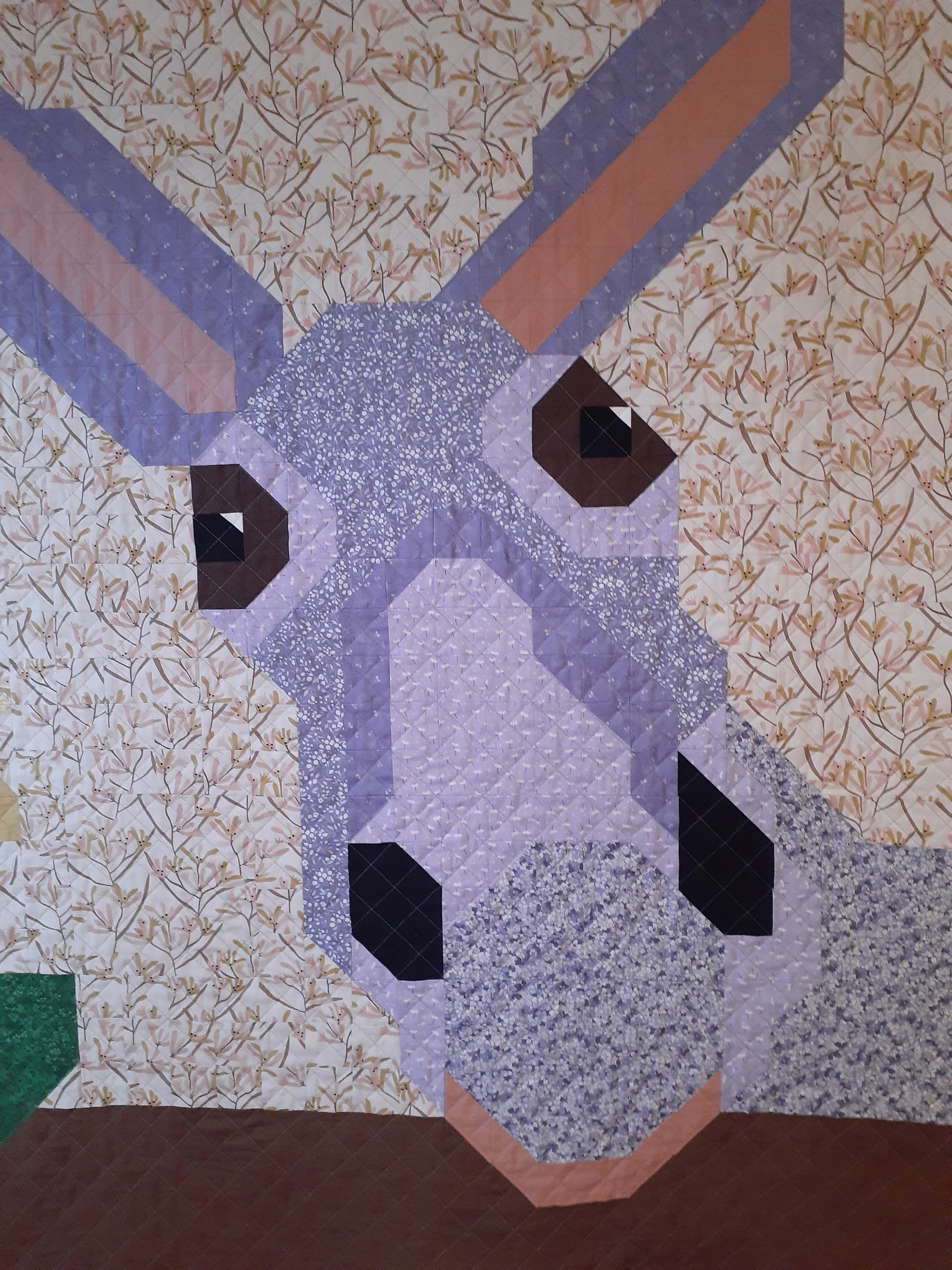 Dolly donkey and sunflower patchwork quilt