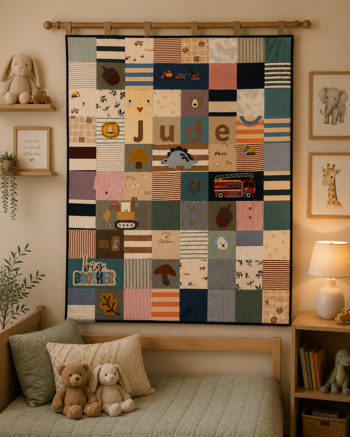 Custom Baby Clothes Memory Quilt – Personalised Keepsake Blanket
