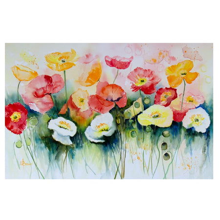 Colourful Poppies A3 Fine Art Print