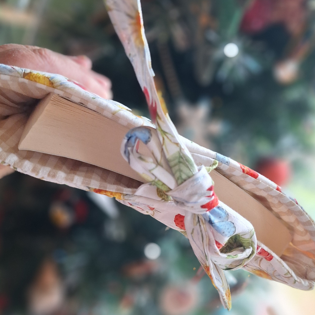 Book or 11" tablet sleeve, handmade with zip or tie closure