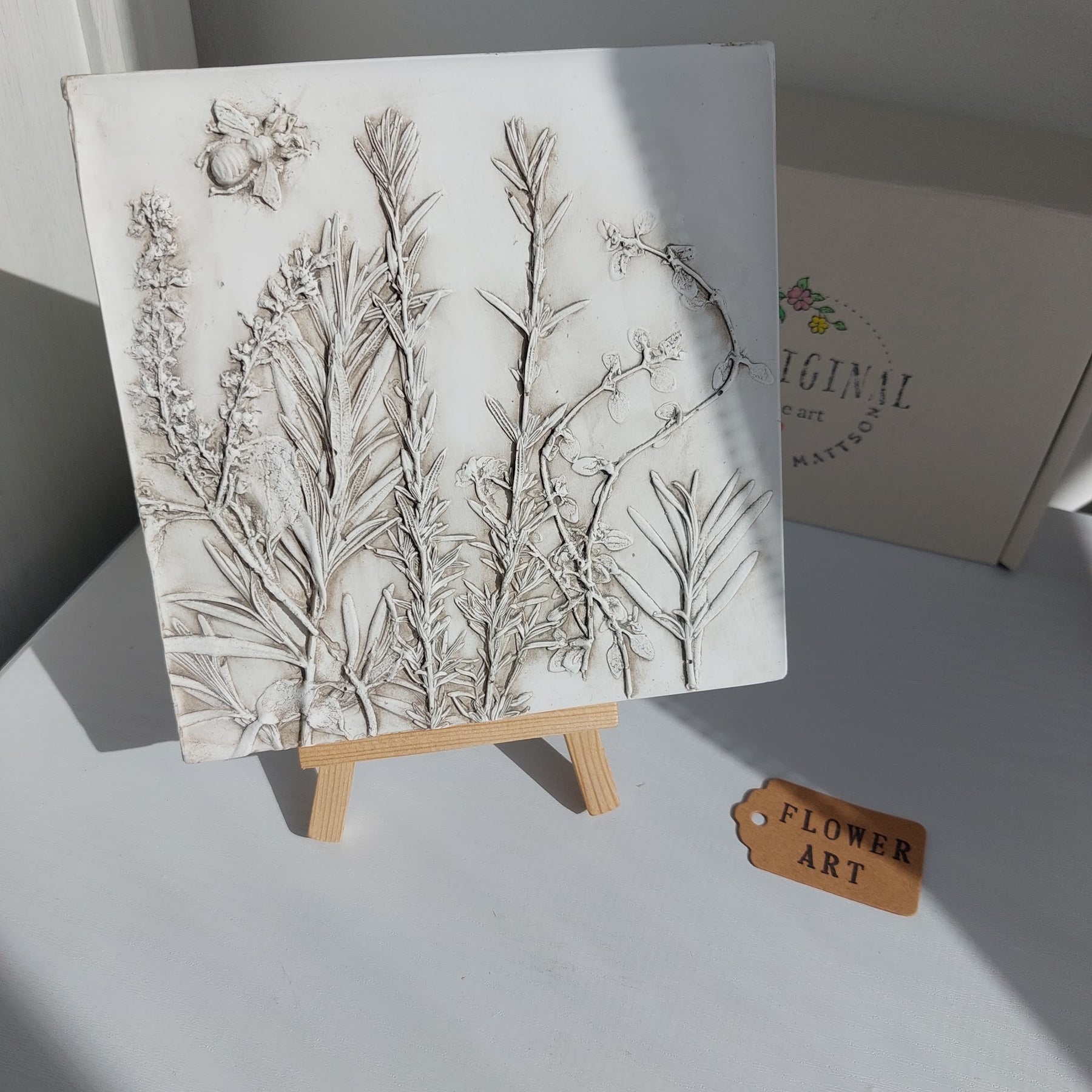 Hand-Pressed Garden Herbs Botanical Wall Art Plaque