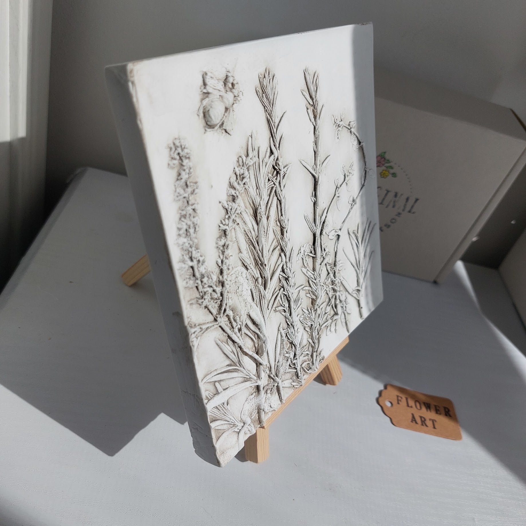 Hand-Pressed Garden Herbs Botanical Wall Art Plaque