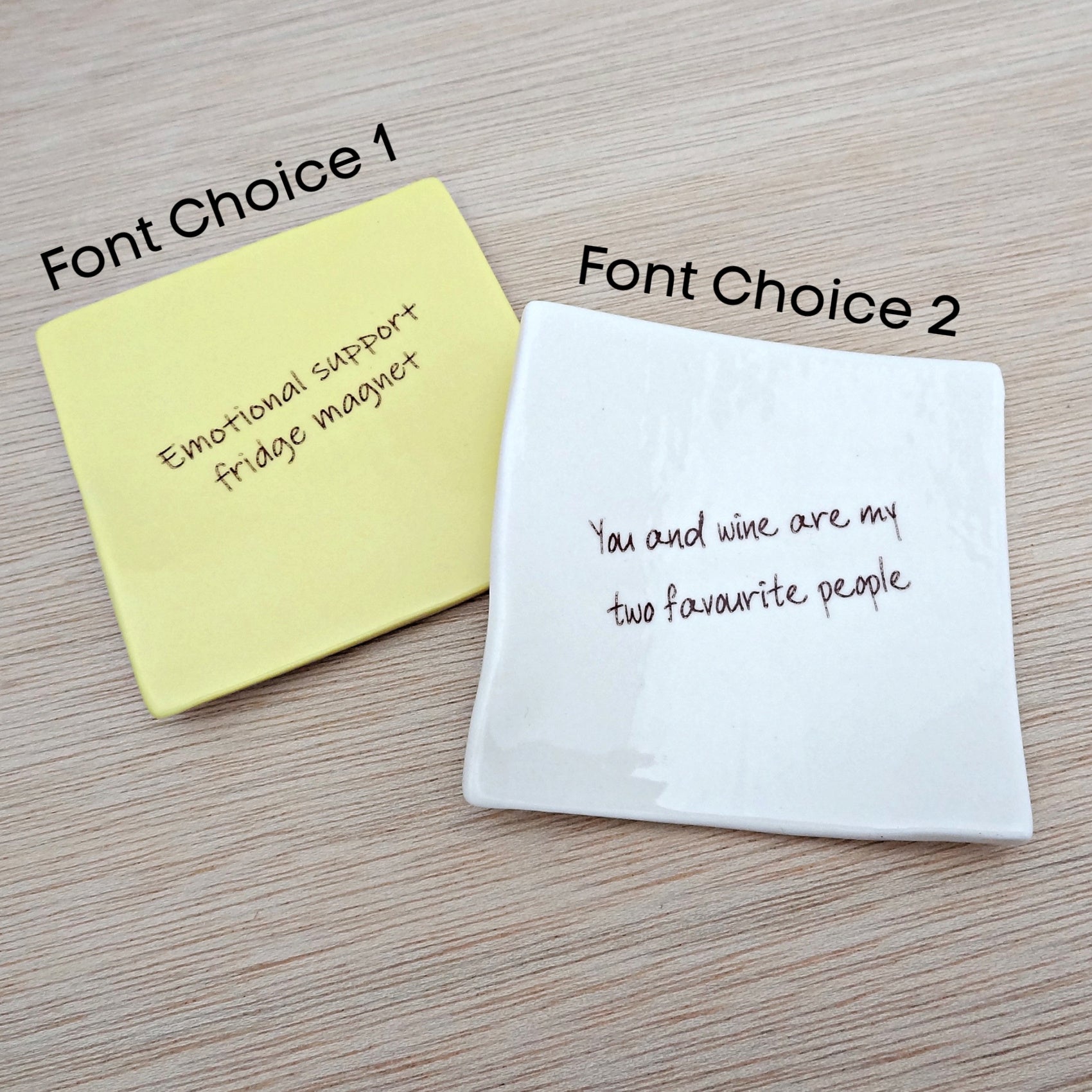 Ceramic Post-it Note, Sticky note. Customise with your own wording