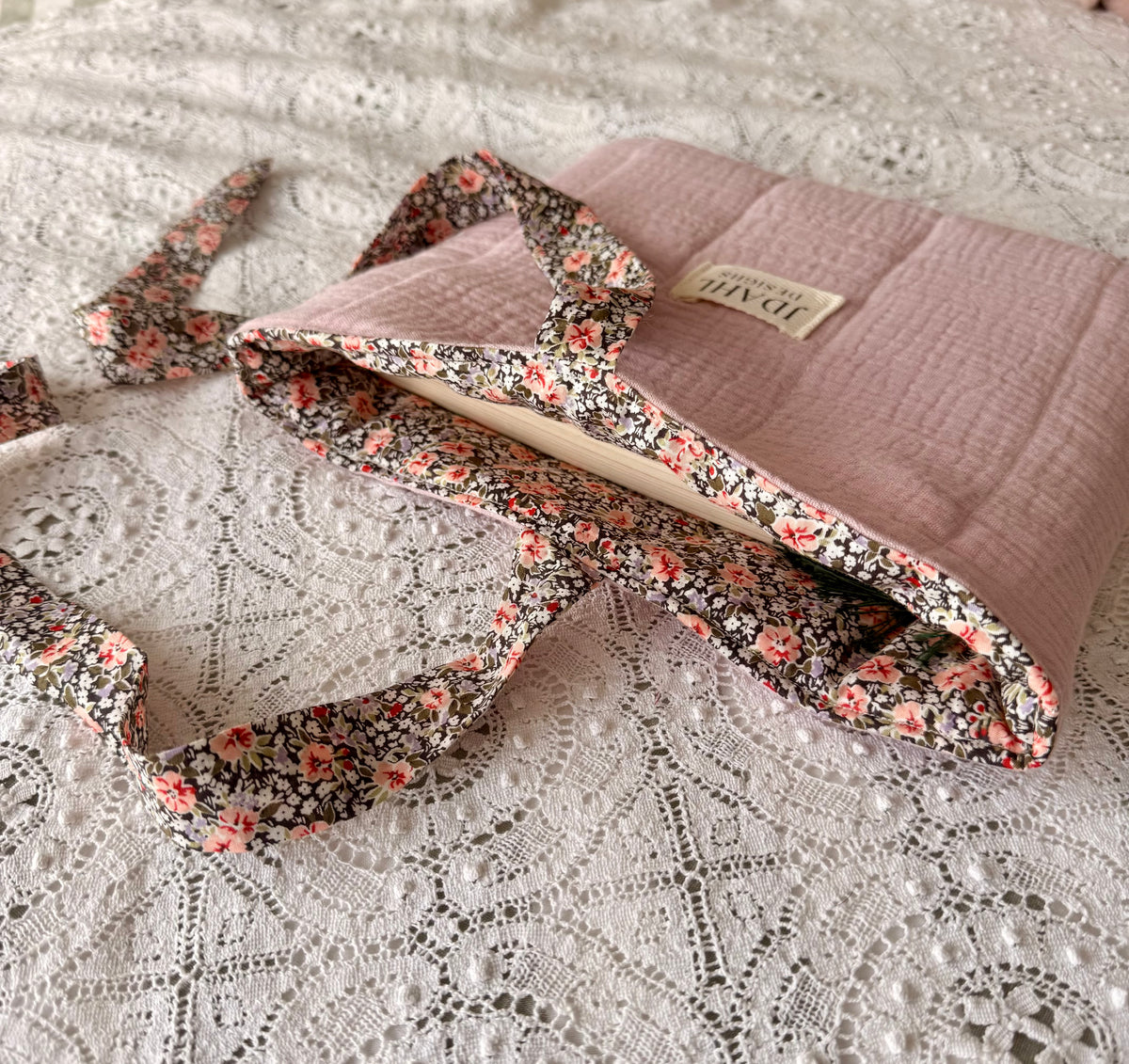 Handmade Book Sleeve - Pink