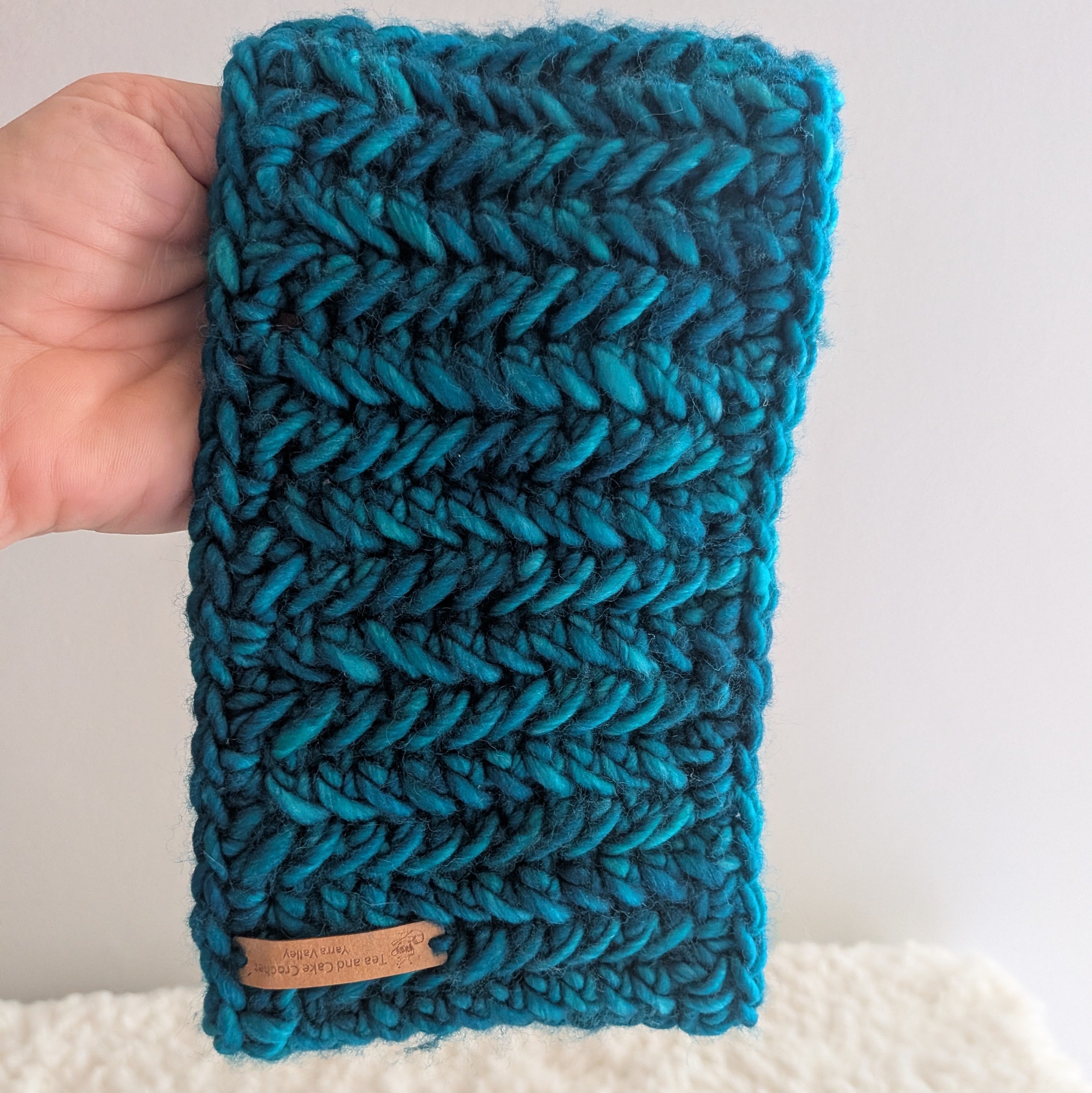Cozy Pure Merino Headband Ear Warmer Teal