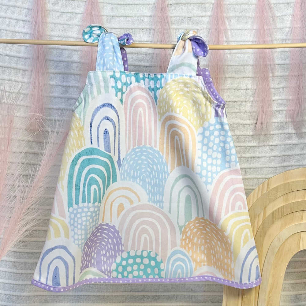 Girls Size 2 Rainbow Dress - Pastels