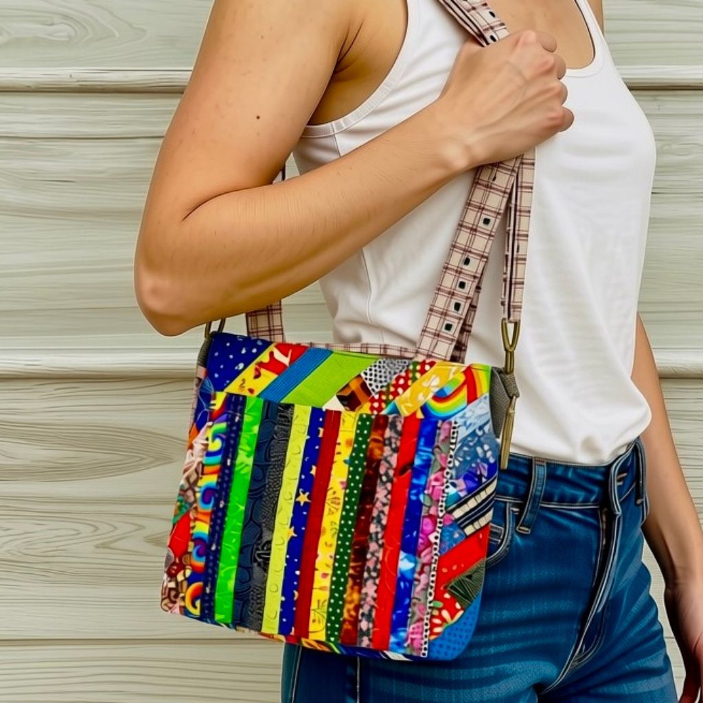 Double front pocket cross body bag