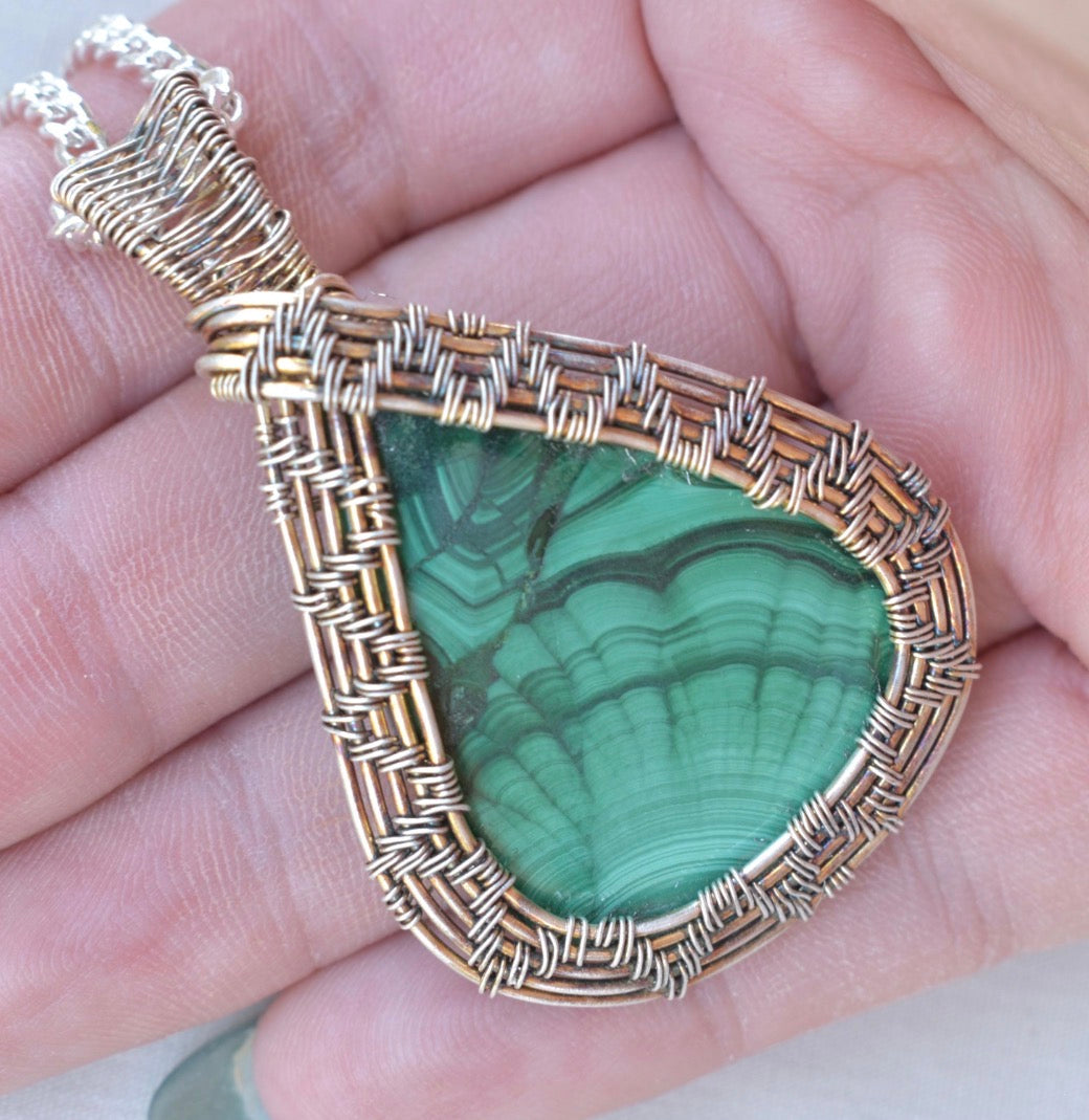 Verdant Relic - Malachite Pendant