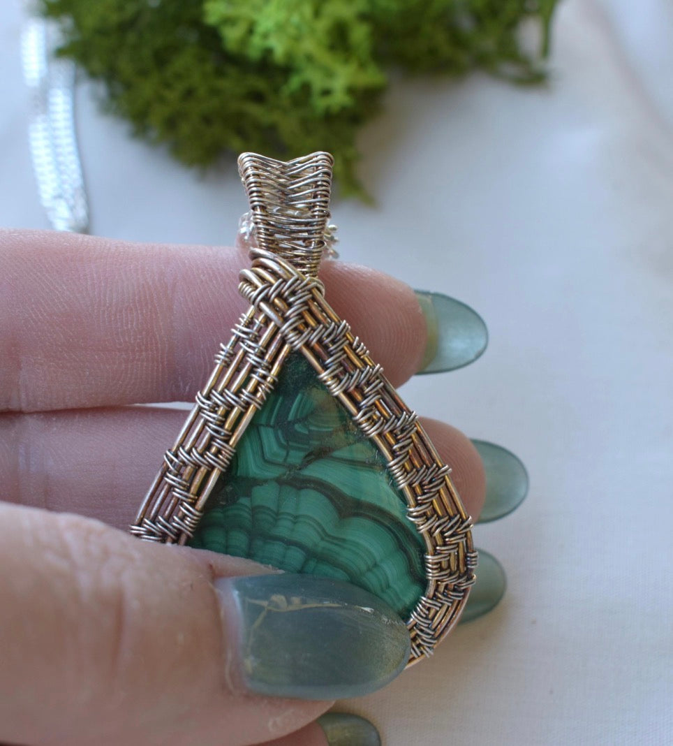 Verdant Relic - Malachite Pendant