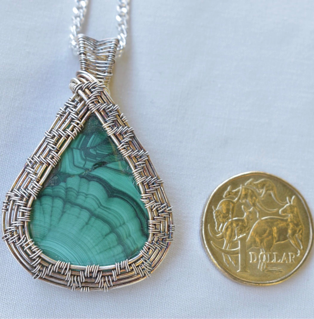 Verdant Relic - Malachite Pendant