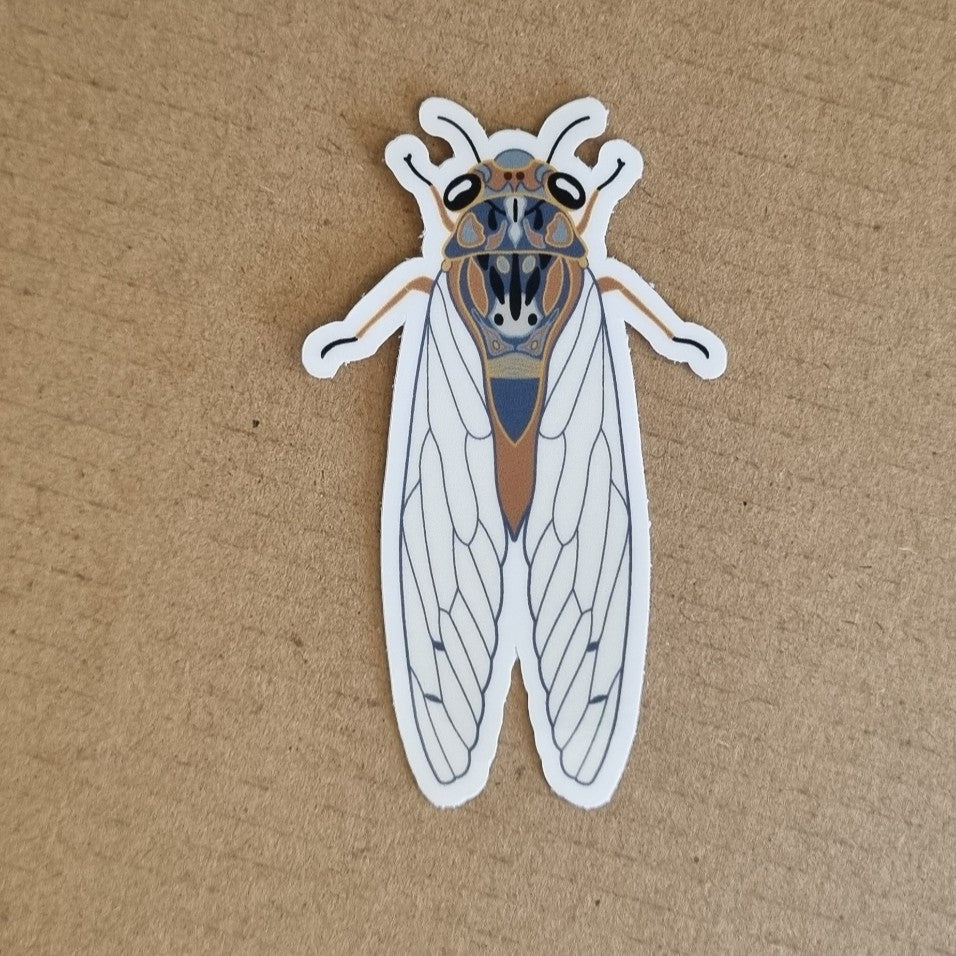 Tan Cicada Bug Insect Sticker