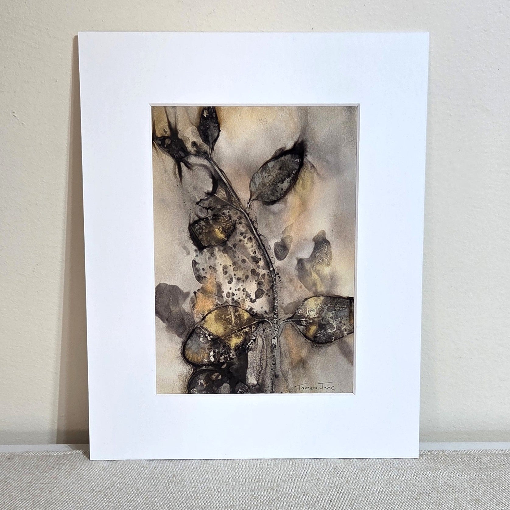 Leaves at Play ~ Original Botanical Artwork – Eco Print & Watercolour