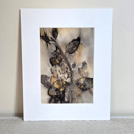 Leaves at Play ~ Original Botanical Artwork – Eco Print & Watercolour