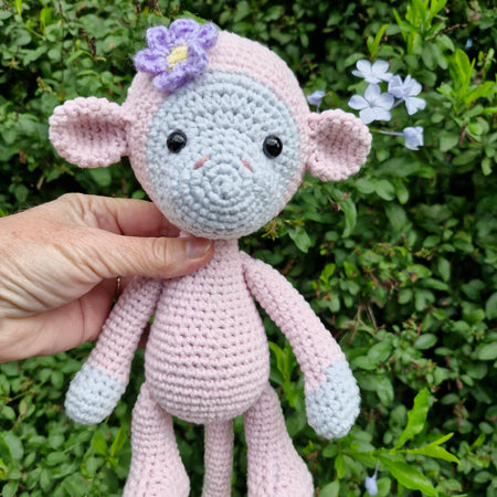 Super Sweet Lucy The Crochet Amigurumi Monkey Handmade