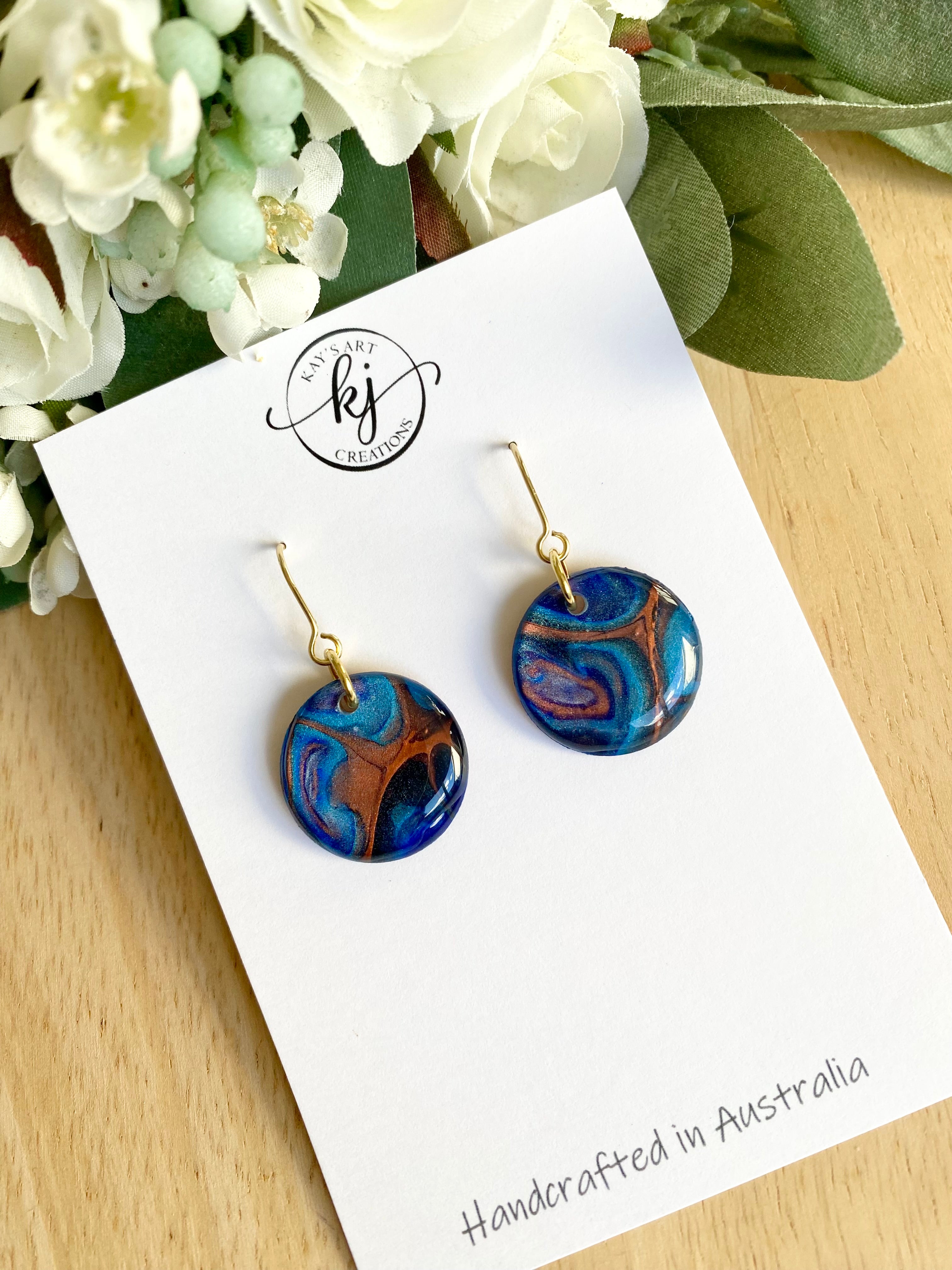 Colourful Abstract Art Dangle Earrings