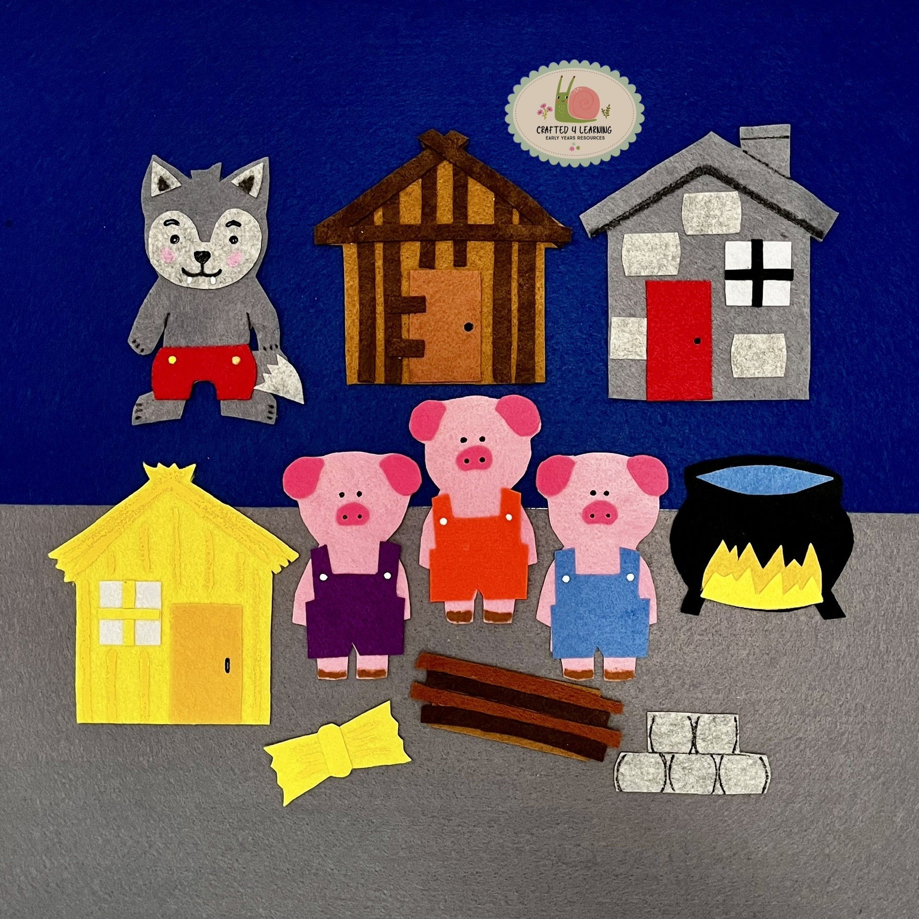 The Three Little Pigs Felt Board Set