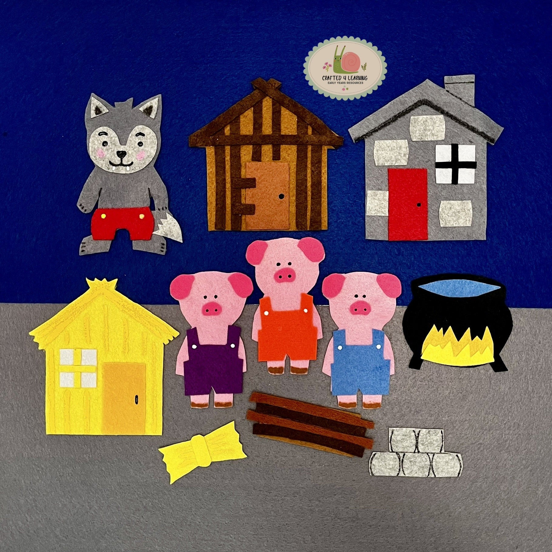The Three Little Pigs Felt Board Set