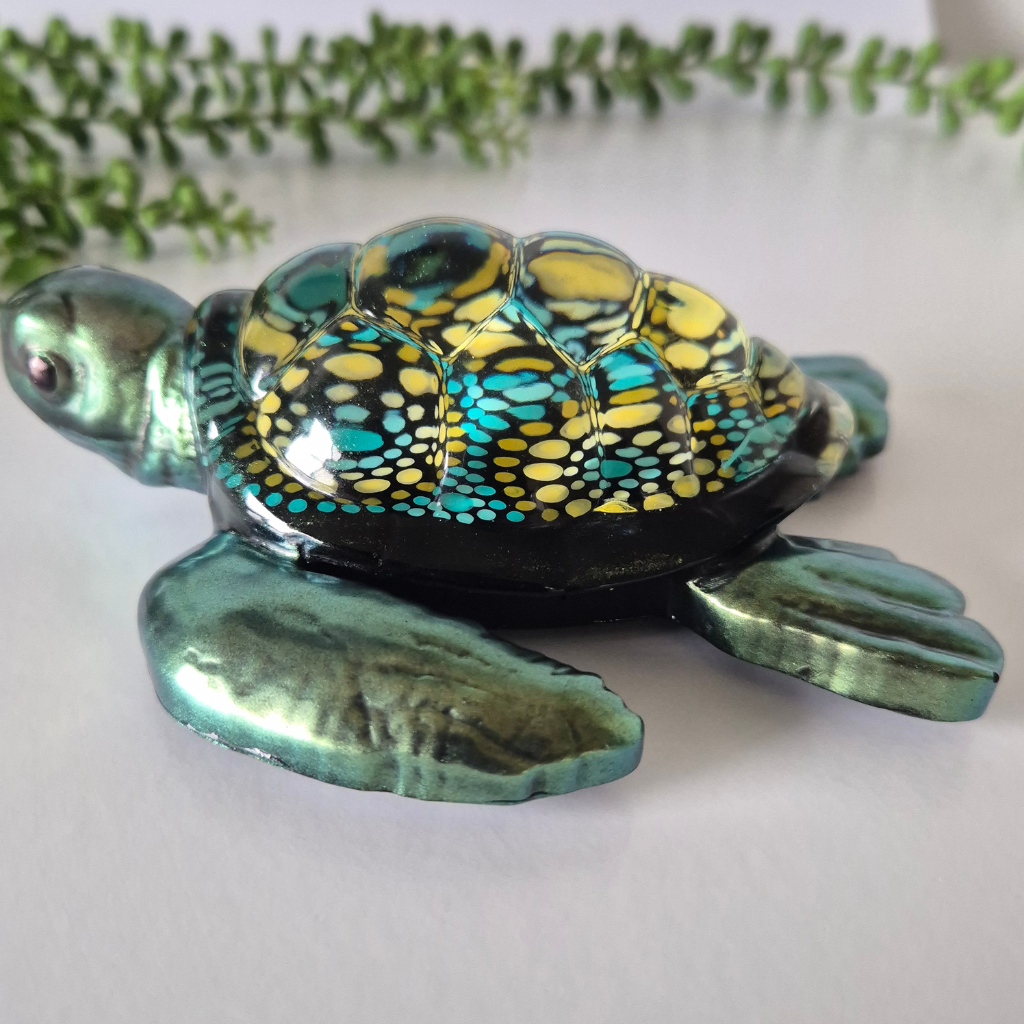 Handpainted Contemporary Indigenous Design Sea Turtle