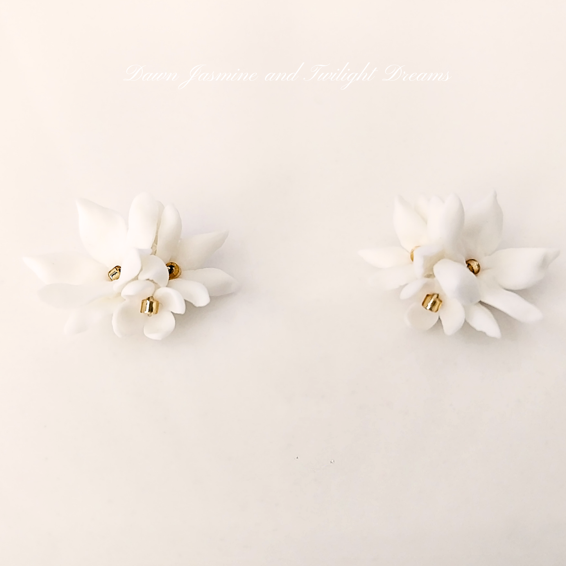 Handsculpted Cold Porcelain Floral Bridal Earrings | The Posy