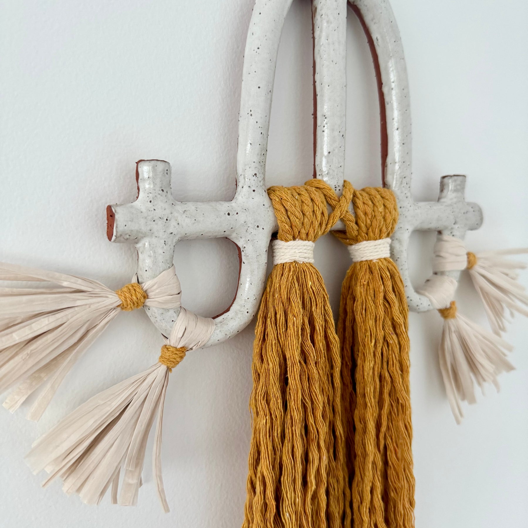 Macrame and Clay wall hanging