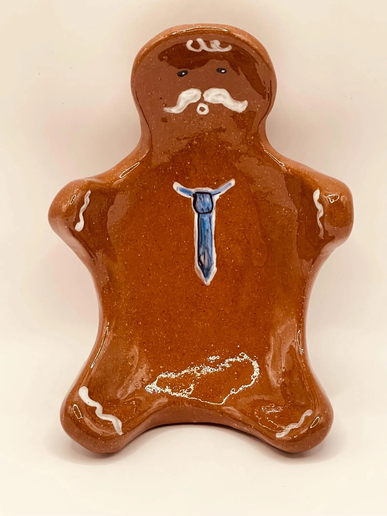 Handmade Gingerbread Man spoon/brush rest or small dish