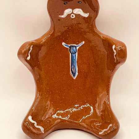 Handmade Gingerbread Man spoon/brush rest or small dish