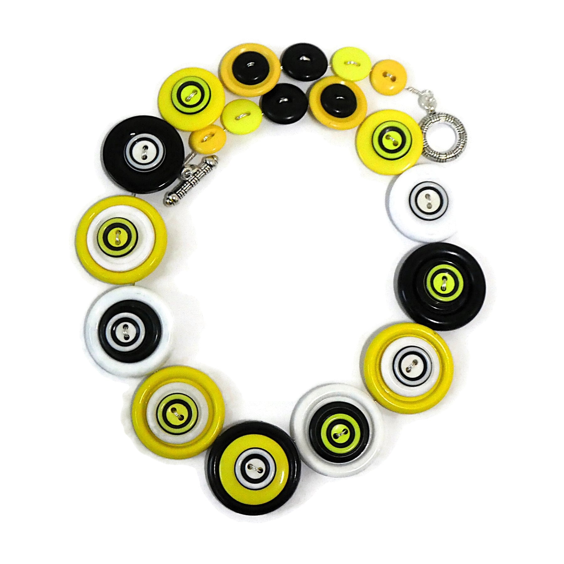 Button necklace and matching earrings - Tigerland