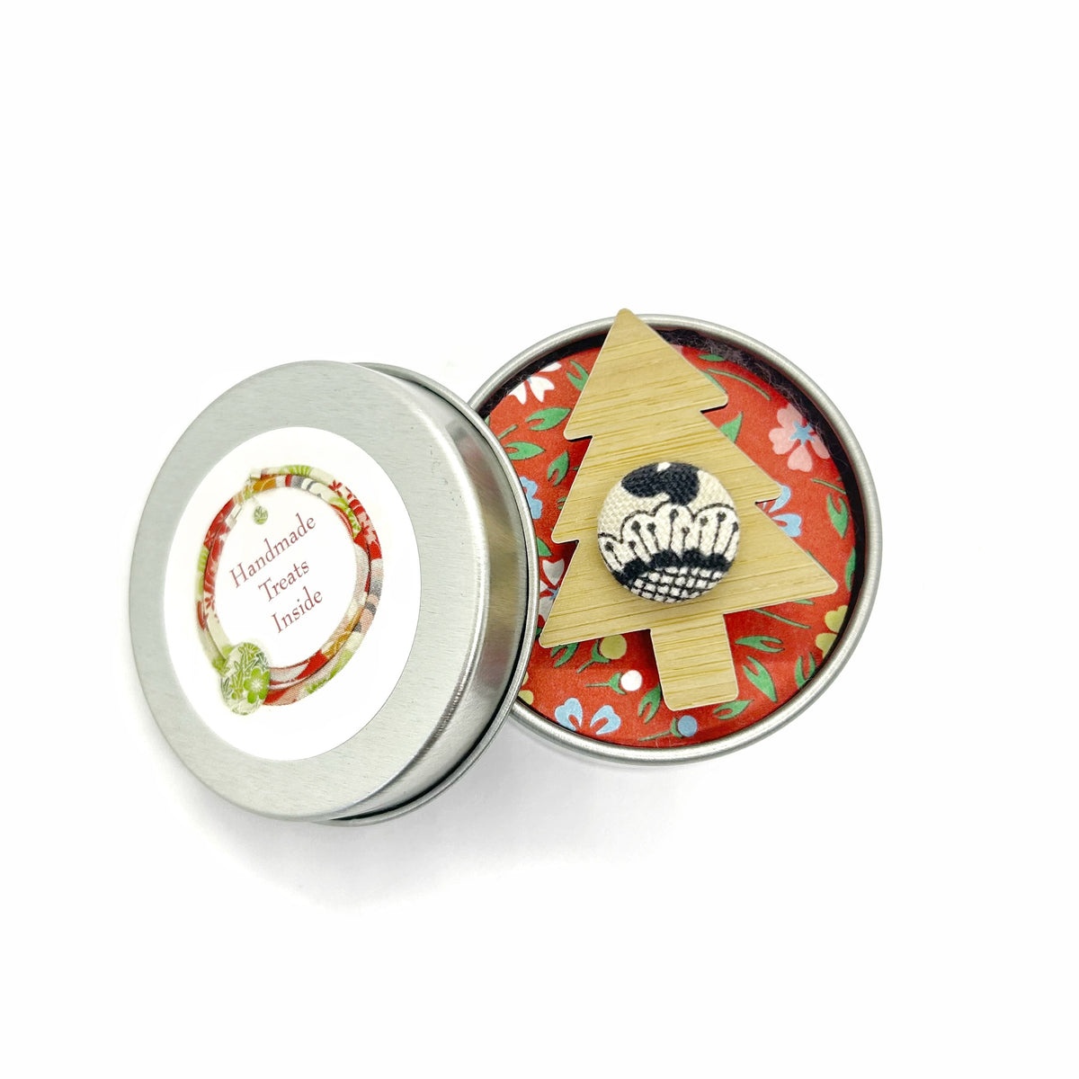 Kimono Christmas Tree Brooch with Gift Tin
