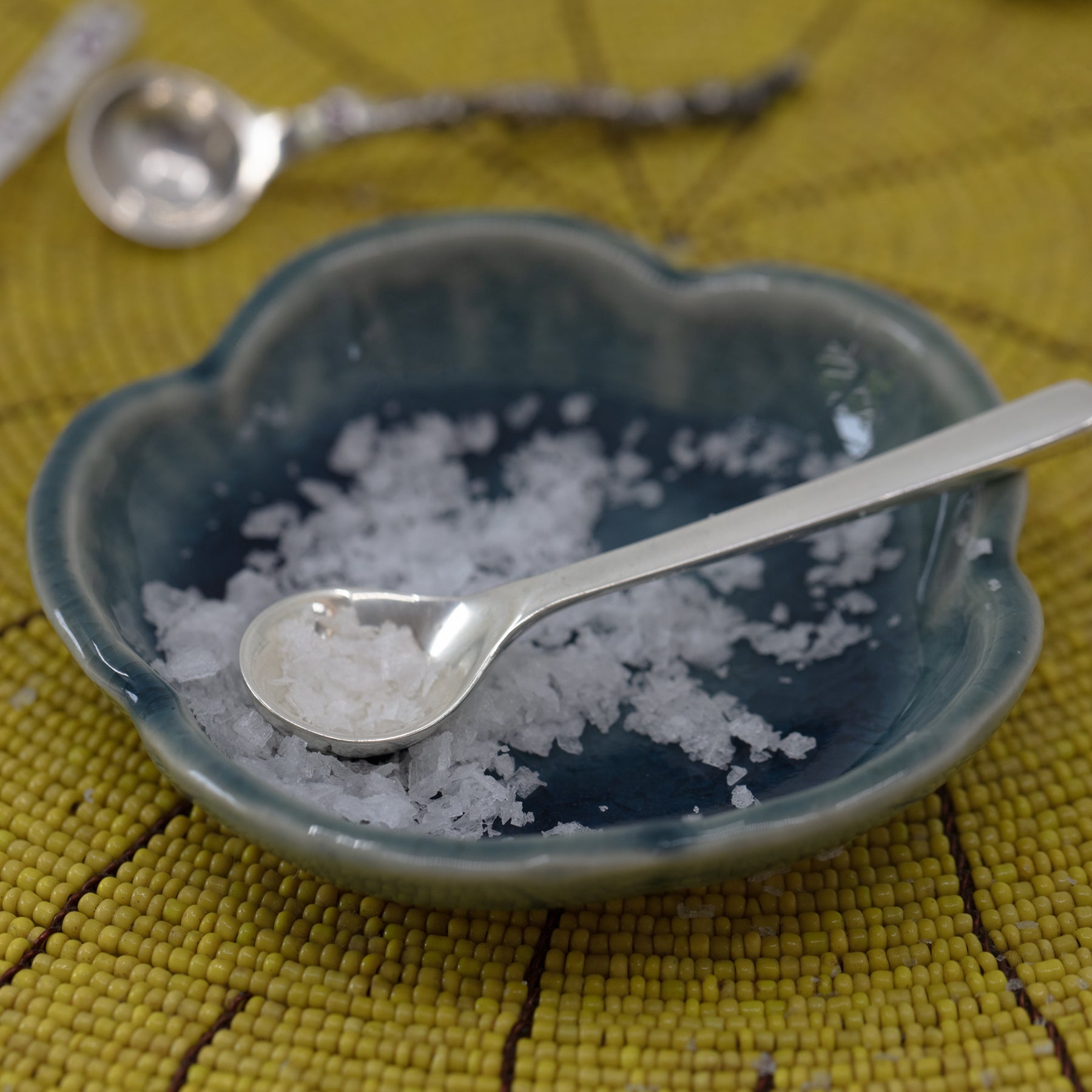 Sterling silver salt spoon