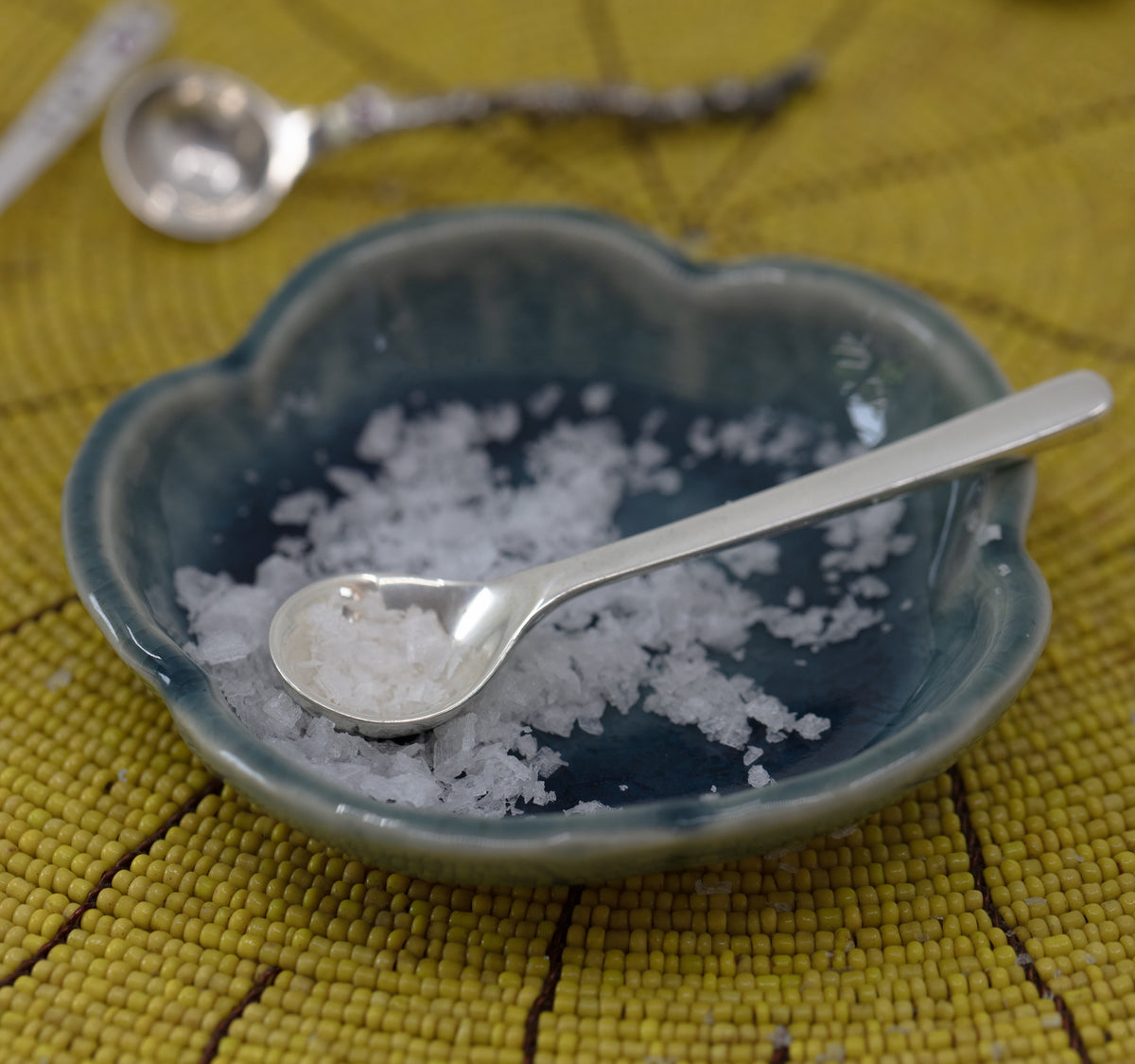 Sterling silver salt spoon