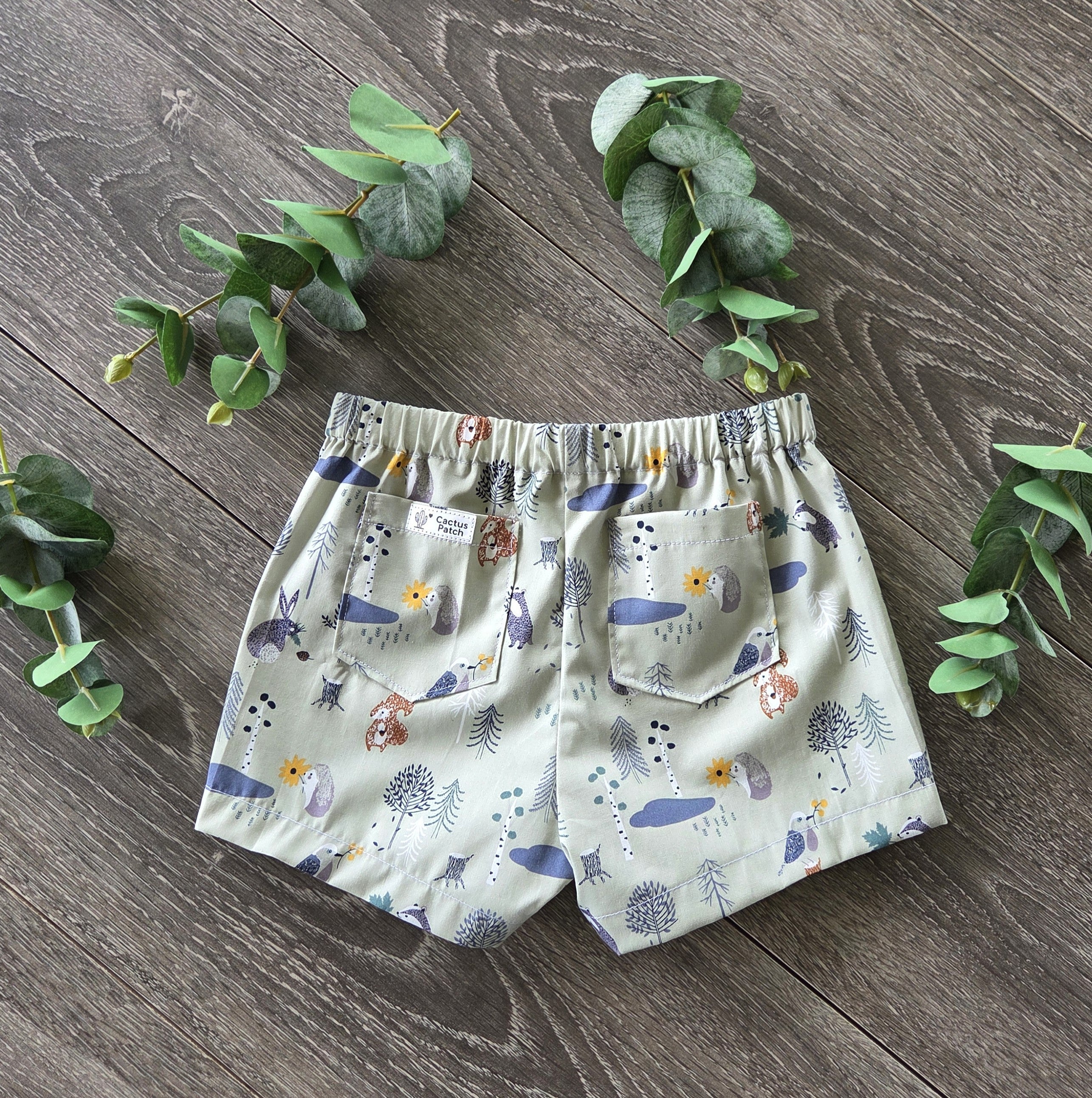 "Forest Friends" Boys Shorts - Size 3 Years