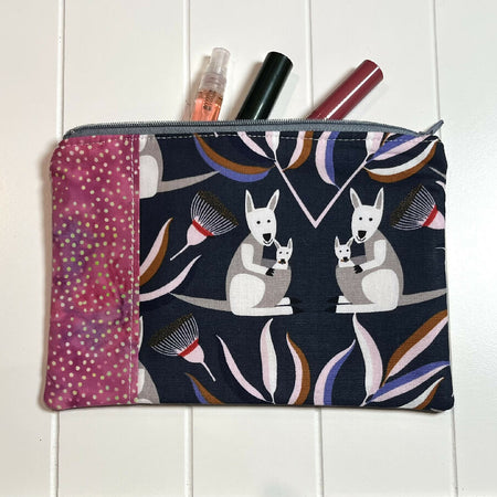 Navy kangaroo purse