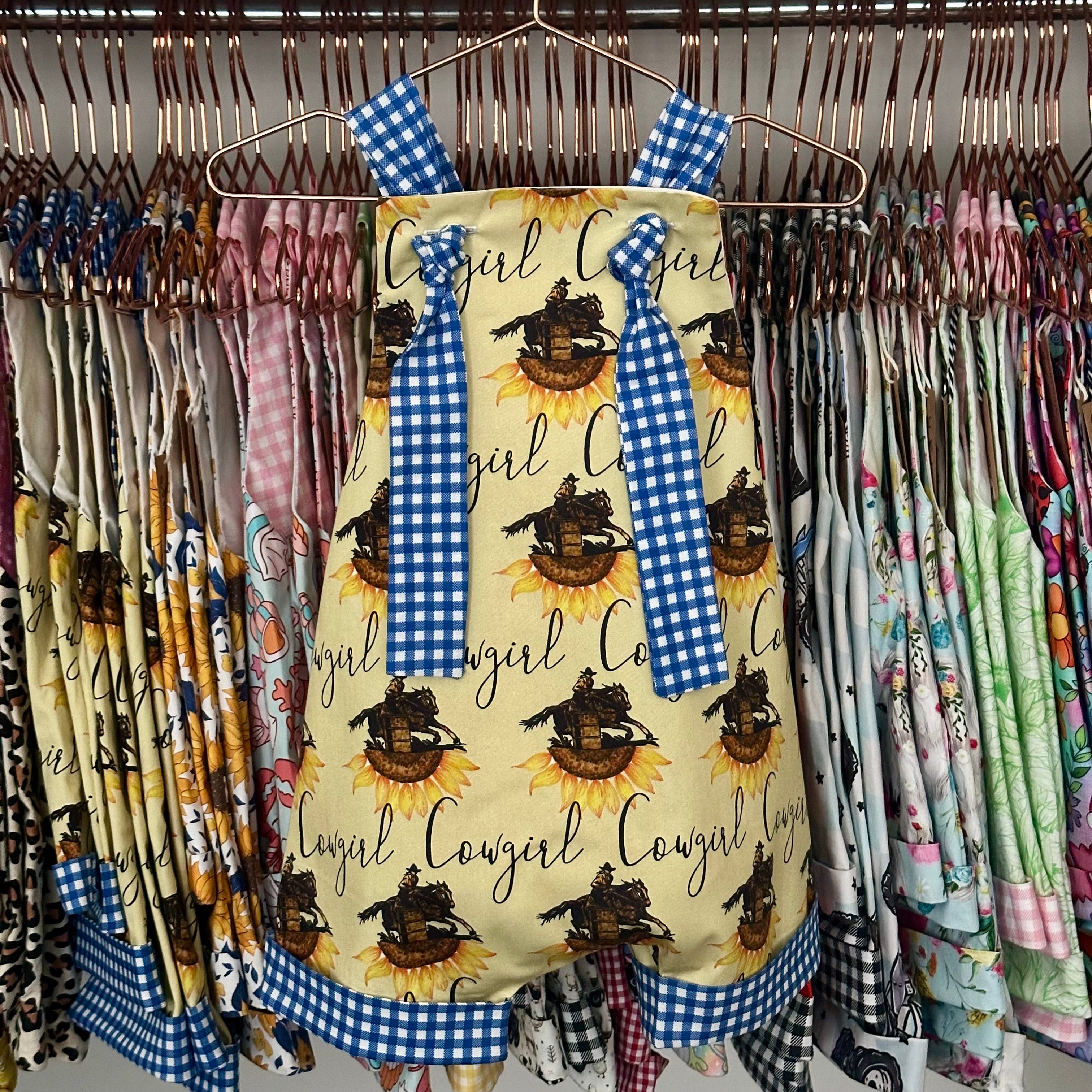 Sunflower Cowgirl Handmade Overalls/ Country Collection