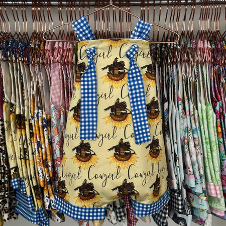 Sunflower Cowgirl Handmade Overalls/ Country Collection