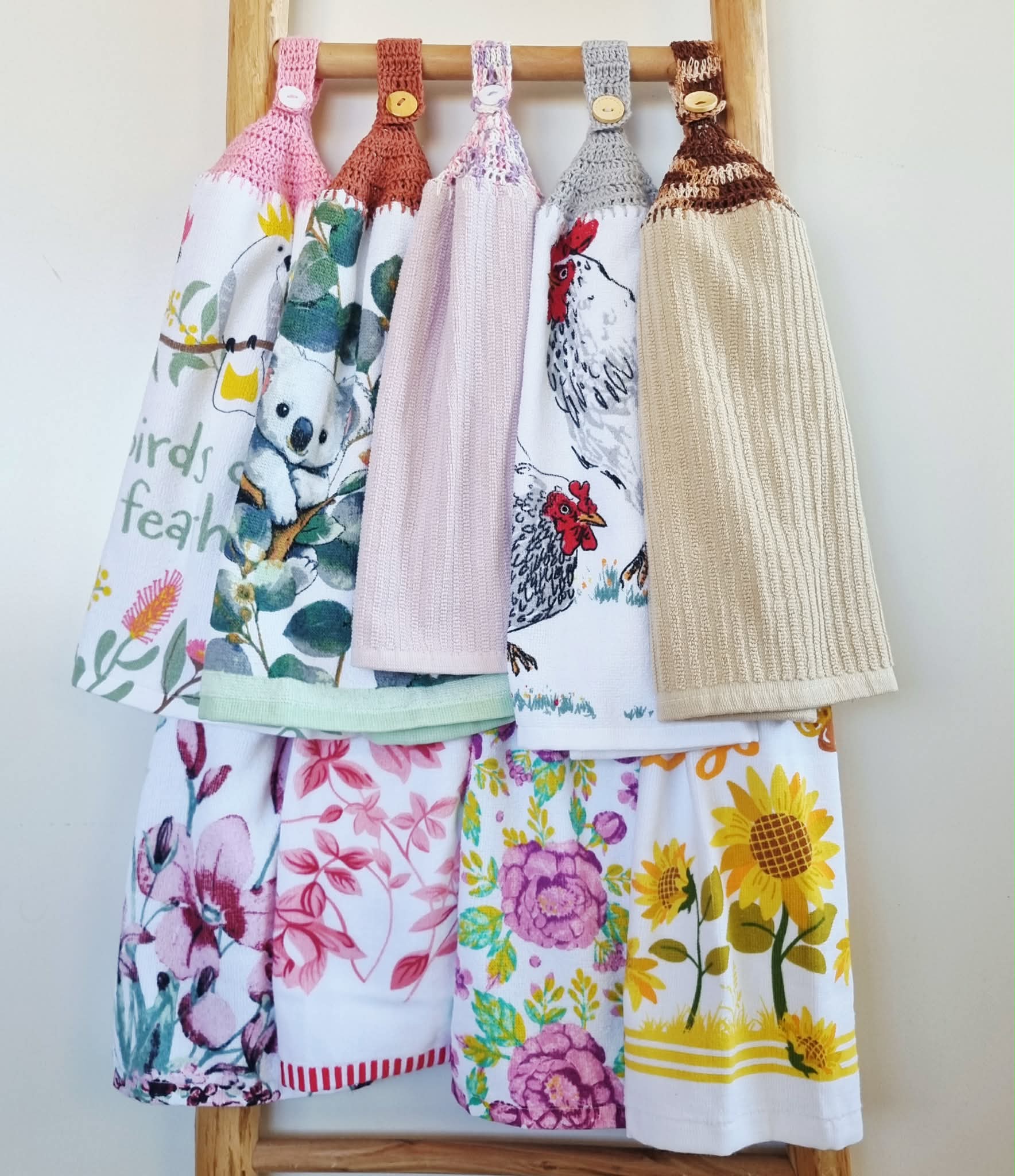 Kitchen Hand Towel | Hanging | Cotton | SINGLE LAYER | 9 Styles - 1-9