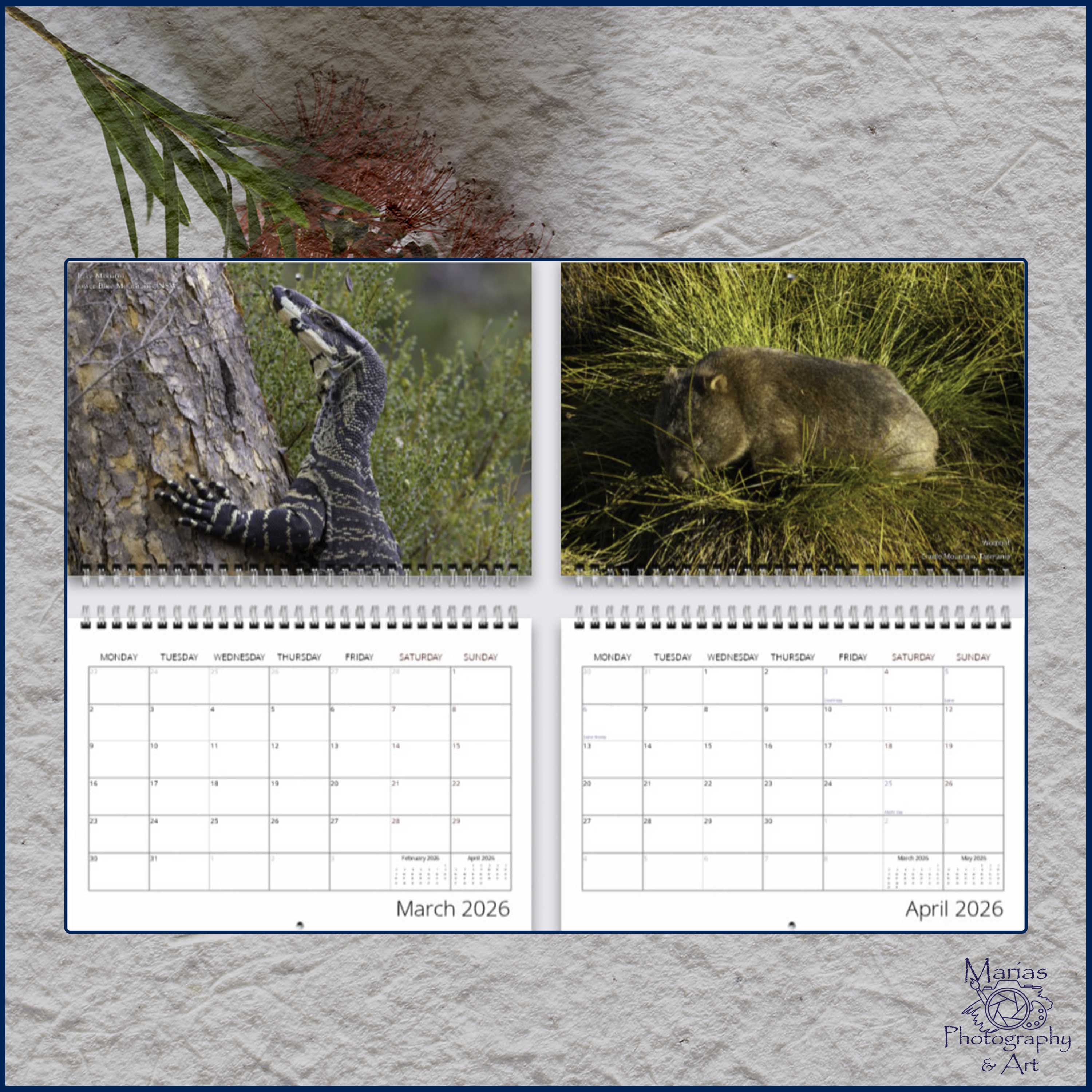 Unique Australia 2026 - A4 photographic calendar