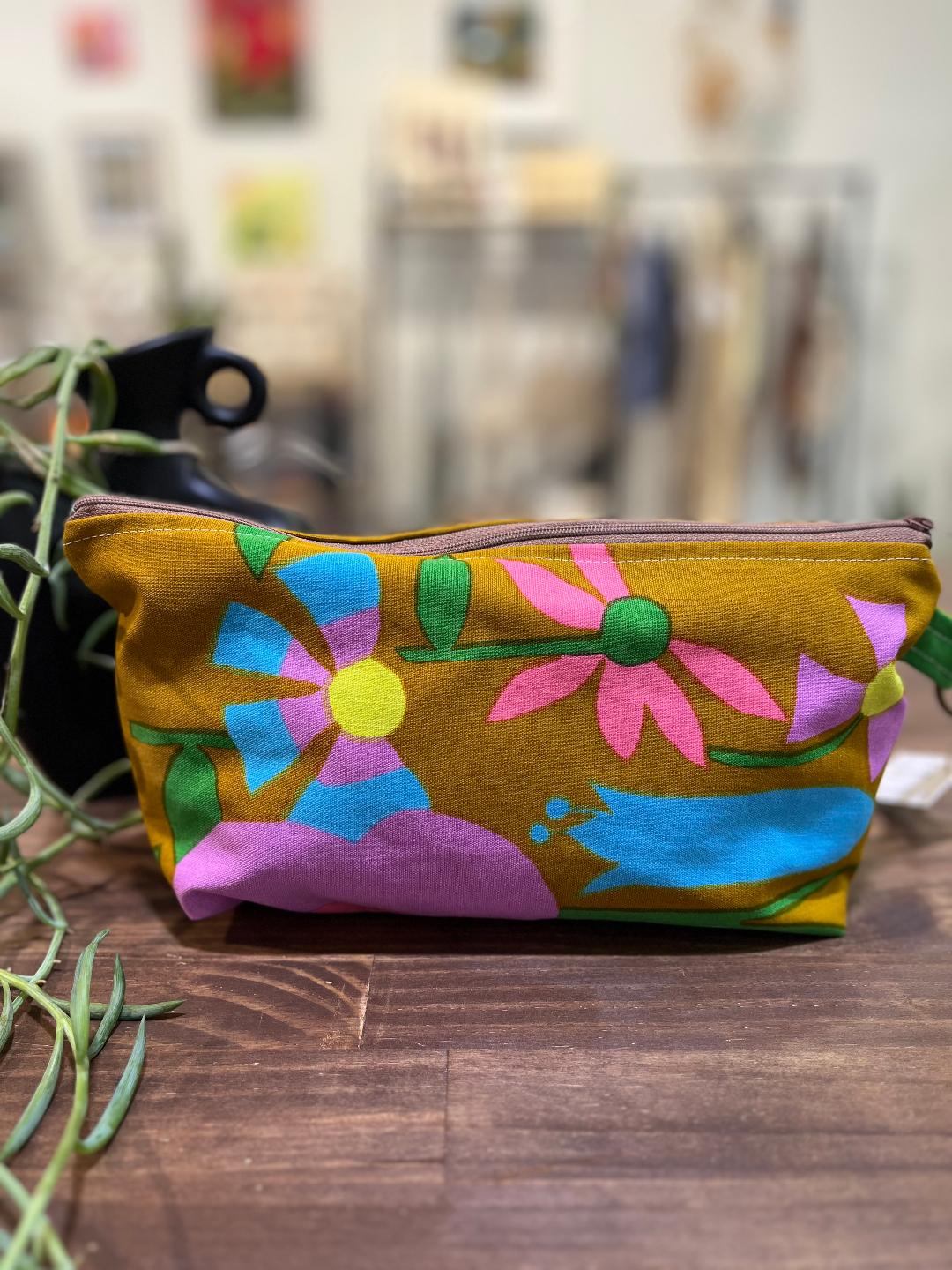 gorgeous fawn floral vintage fabric purse - violetclothing - free postage