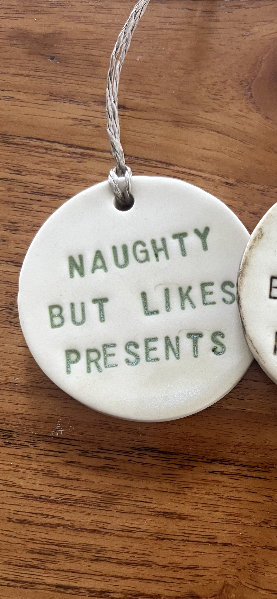 Cheeky Pottery Christmas Ornaments