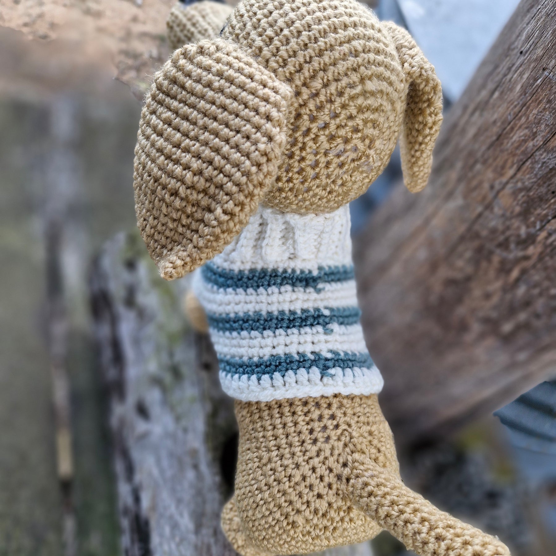 Super cute Hand crochet Light Dachshund Dog (Sausage Dog)