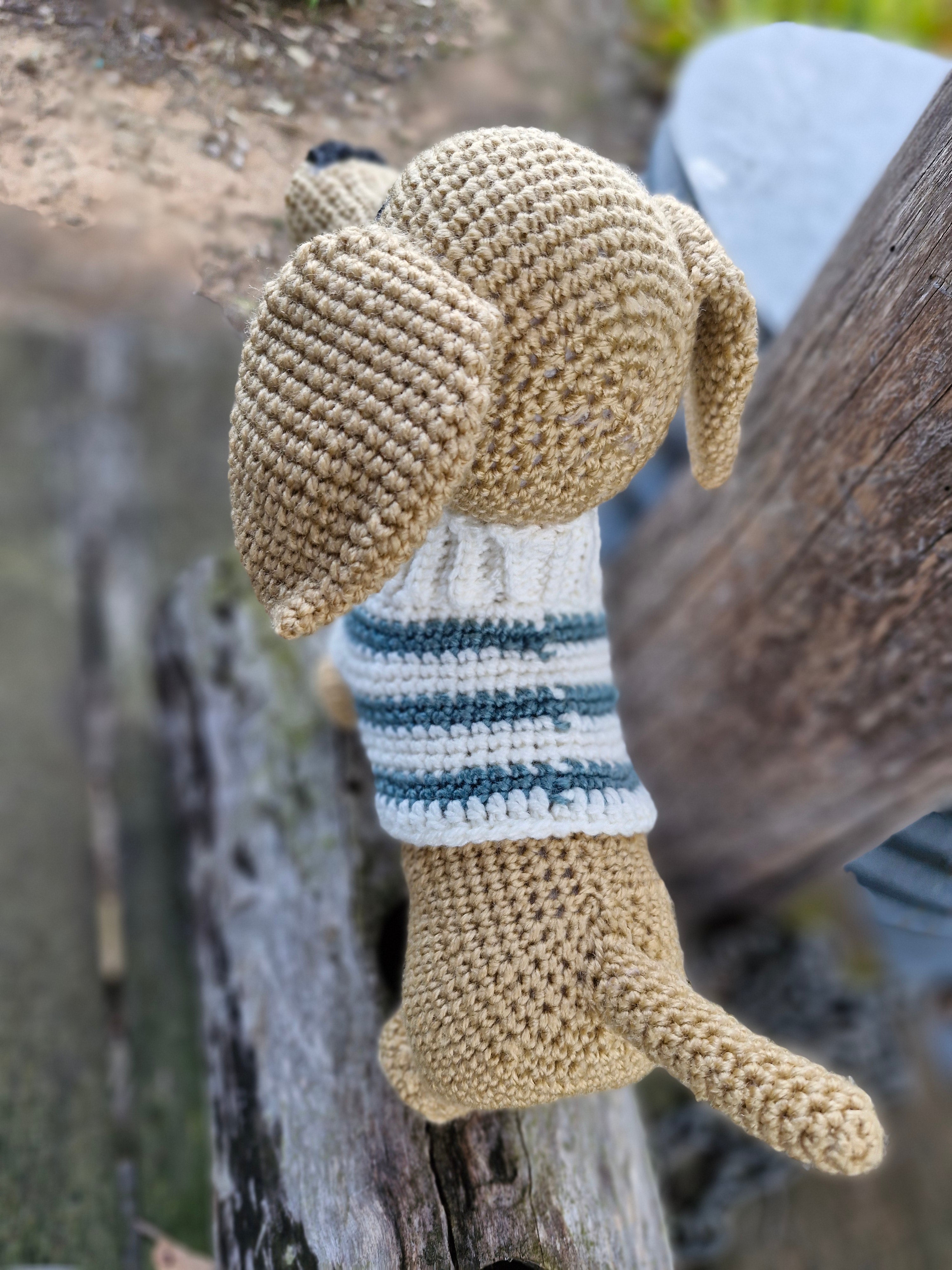 Super cute Hand crochet Light Dachshund Dog (Sausage Dog)
