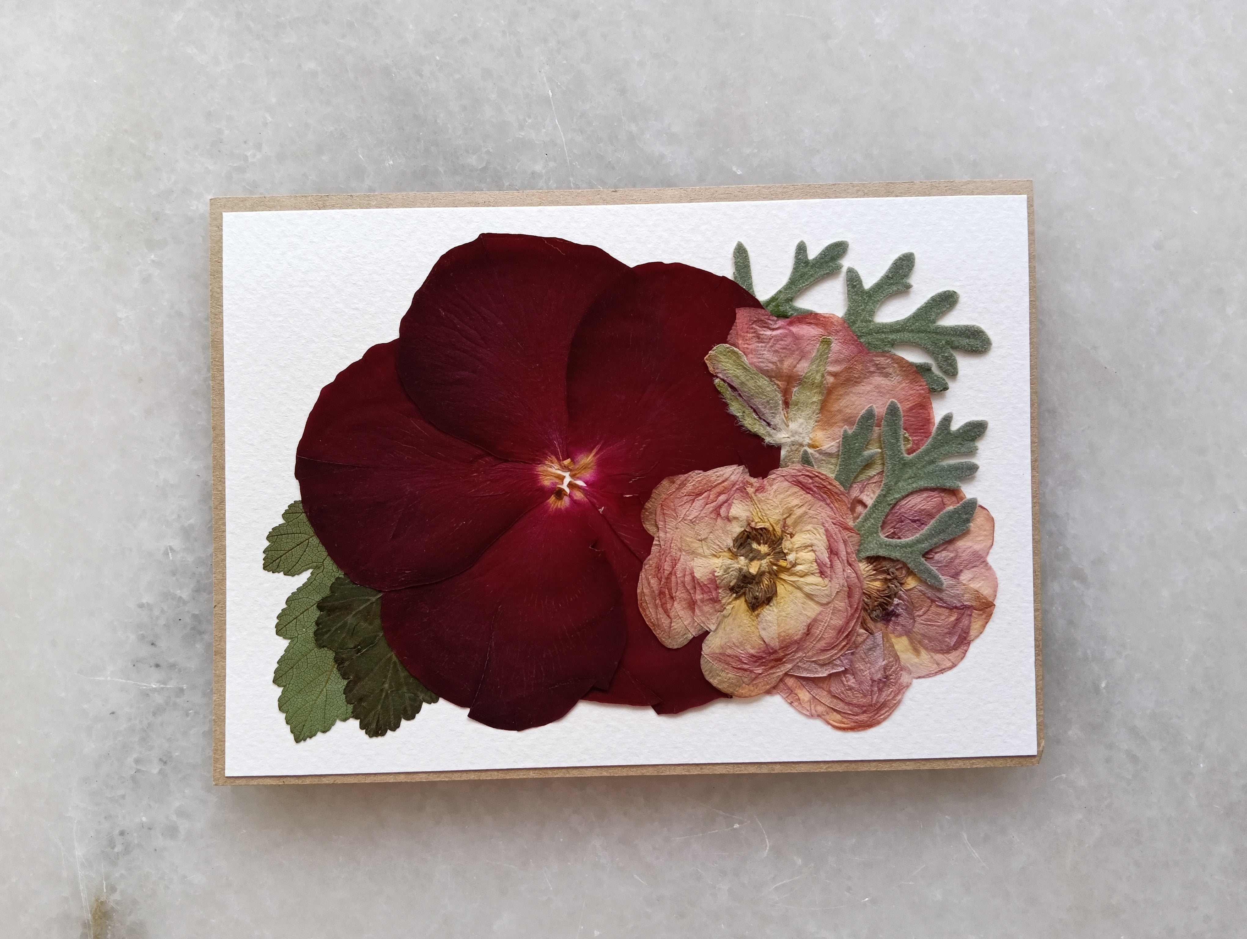 Lovers Bouquet | Pressed Flower Handmade Card